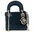 Borsa a Spalla Mini Lady Dior Cannage di Christian Dior Nero