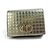 Billetera compacta con logo CD Christian Dior Dorado