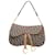 Dior Brown Oblique Double Saddle Beige Cloth Cloth  ref.1551730