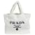 Tote Prada Tissu Blanc  ref.1551988