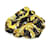 Zucca FENDI Versace Collaboration Hair Tie Black Yellow Silk  ref.1552201