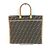 Borsa Tote Media Fendi Sunshine Marrone