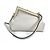 Fendi 8BP129 Pochette First Piccola Borsa a Spalla Marrone Bianco