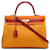 Hermès Kelly 35 Tri-couleur Togo PBHW Cuir Doré Métallisé  ref.1552435