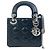 Borsa a Spalla Mini Cannage Lady Dior di Christian Dior Nero - vista 13