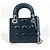Borsa a Spalla Mini Cannage Lady Dior di Christian Dior Nero - vista 2