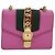 GUCCI Sylvie Web Sherry Line Mini Borsa a Catena in Pelle Rosa 431666 Auth ar12089 - vista 13