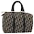 Sac Boston en toile Trotter Christian Dior bleu marine beige Auth ep4786  ref.1552681