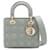 Bolsa tote Lady Dior Small My ABCDior Cannage em couro de cordeiro cinza com 2 maneiras  ref.1552851