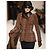 Cambon Chanel 92A Giacca Museu Tweed & Pelle Nera 38 Marrone - vista 11
