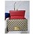 Borsa a spalla media Padlock in pelle GG Supreme monogramma beige/rosso ibisco di GUCCI Rosa - vista 7