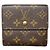 Cartera Louis Vuitton Double Flap Monogram Marrón Castaño