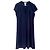Céline Vestido midi CELINE con cuello en V 40/42 de jersey de seda marina Azul marino