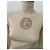 Paco Rabanne Pullover mit Stehkragen in Kaschmir Größe 38/40 in Beige mit Monogramm und Strass Silber Silber Hardware - Ansicht 2