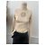 Paco Rabanne Pullover mit Stehkragen in Kaschmir Größe 38/40 in Beige mit Monogramm und Strass Silber Silber Hardware - Ansicht 5