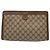 GUCCI GG Supreme Web Sherry Line Clutch Bag PVC Beige Rosso 89 01 033 Auth ep4795 - vista 2