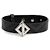 Bracciale Dior CD Diamant Canvas Nero in Pelle