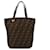 Sac fourre-tout en toile Zucca Fendi marron Cuir  ref.1553415