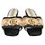 Gucci Multicolor Raffia Double G Logo Slides