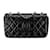 Chanel Black CC Quilted Glazed Calfskin Flap Leather Pony-style calfskin  ref.1553549