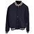 Céline Jaqueta bomber universitária Celine Varsity em lã azul marinho