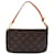 Louis Vuitton Pochette Accessoires Pouch Bag Brown Patent leather Cloth Plastic  ref.1554000