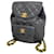 Mochila de piel de cordero acolchada negra Chanel Negro  ref.1554404