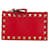 Portafoglio Valentino Rockstud in pelle rossa Rosso  ref.1554948