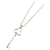 Tiffany & Co Tiffany Trefoil Key Silver 925 Necklace Silvery  ref.1555161