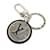 Louis Vuitton Porte Cle LV Circle Key Ring Holder Black Silvery Leather Metal  ref.1555171