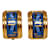 Hermès Boucles d'oreilles clip en émail motif ruban Hermes Bleu Doré  ref.1555670