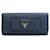 Prada Saffiano Fiocco Ribbon Long Wallet Blue Leather  ref.1555894