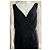 Vera Wang Schwarzes Abendkleid mit Rüschen aus Chiffon - Ansicht 2