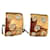 Boucles d'oreilles clip Yves Saint Laurent en métal doré et strass  - vue 1