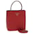 Saffiano PRADA Bolso de mano de cuero Safiano 2 vías Rojo Auth 83162 Roja  ref.1556276