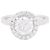 inconnue 1,26 ct Diamantring mit Halo, Weißgold.