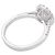 inconnue 1,26 ct Diamantring mit Halo, Weißgold. - Ansicht 4