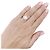 inconnue 1,26 ct Diamantring mit Halo, Weißgold. - Ansicht 5