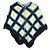 Autre Marque Wollponcho Gelb und Hellblau