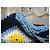 Autre Marque Wollponcho Gelb und Hellblau - Ansicht 3