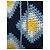 Autre Marque Wollponcho Gelb und Hellblau - Ansicht 4