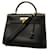 Hermès Hermes Kelly 32 Handbag Black Pony-style calfskin  ref.1557542