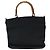 Borsa a mano in nylon nero GUCCI Bamboo Auth am6667 - vista 2