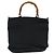Borsa a mano in nylon nero GUCCI Bamboo Auth am6667 - vista 3