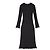 Autre Marque Schwarzes geripptes Strick-Midi-Kleid Marin von Rails
