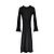 Autre Marque Schwarzes geripptes Strick-Midi-Kleid Marin von Rails - Ansicht 2