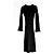 Autre Marque Schwarzes geripptes Strick-Midi-Kleid Marin von Rails - Ansicht 5
