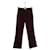 Zadig & Voltaire Pantalon droit en coton Bordeaux  ref.1557856