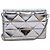PRADA Bolsa de Ombro Poche Triângulo Painel Prata Auth 84299