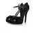 Fendi, Leder-Peeptoe-Plateausandalette Schwarz